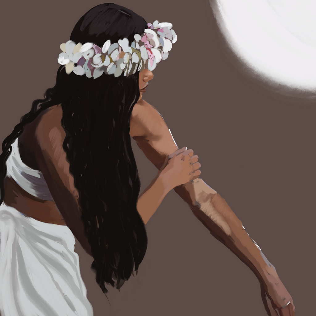 Girl Bathing Fine Art Print