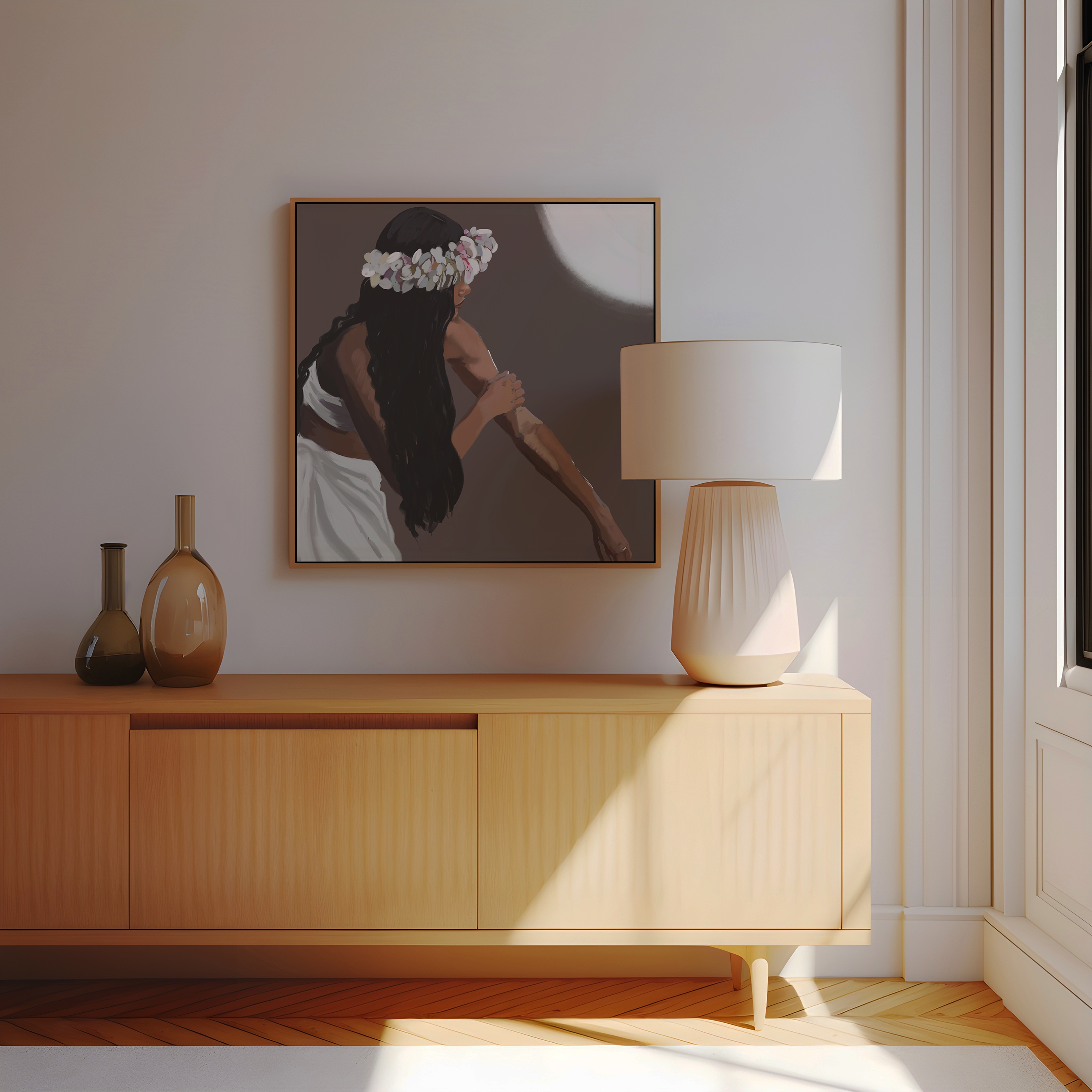 Girl Bathing Fine Art Print